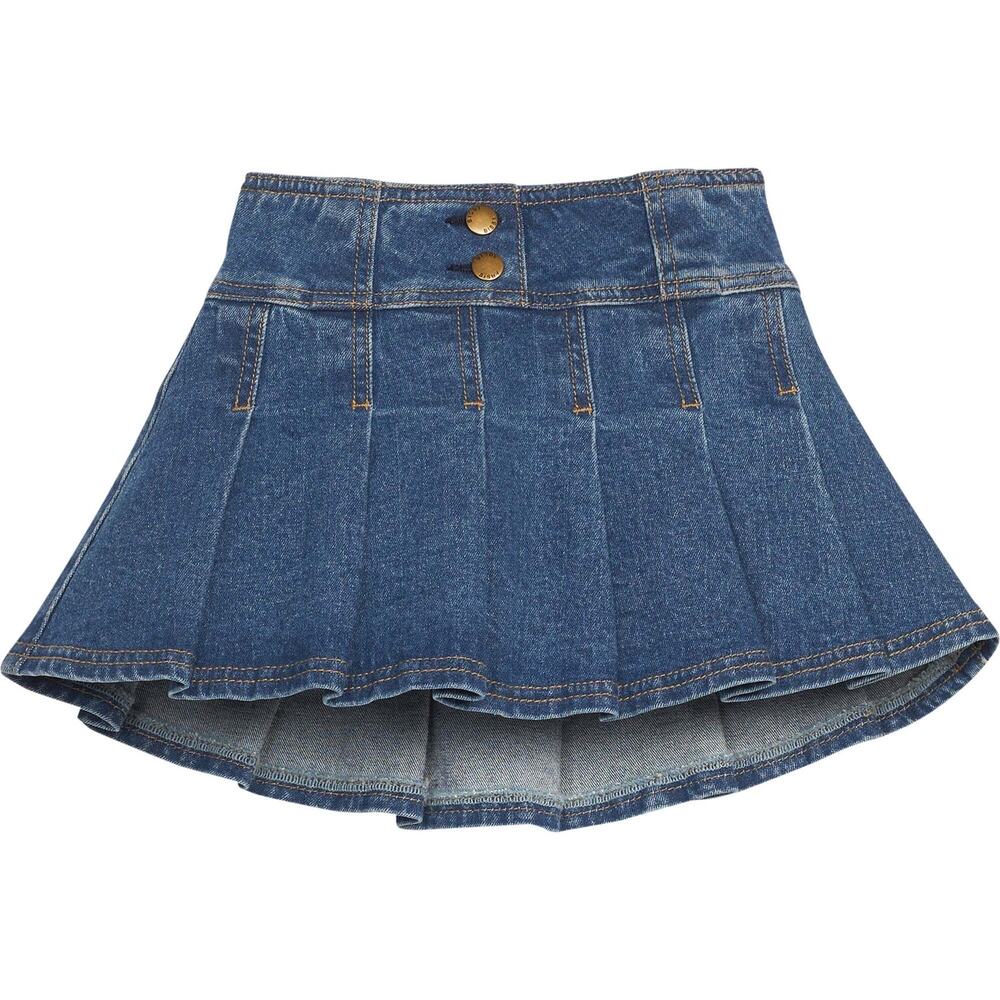 BISBY Pleated Mini Skort, Denim NWT‎ size 14